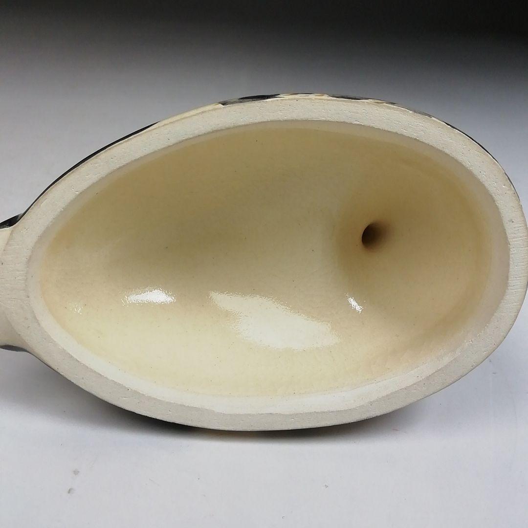 Ｗ９８　香合　『仁清写　鶴』『平安　手塚桐鳳 造』　共箱　茶道具