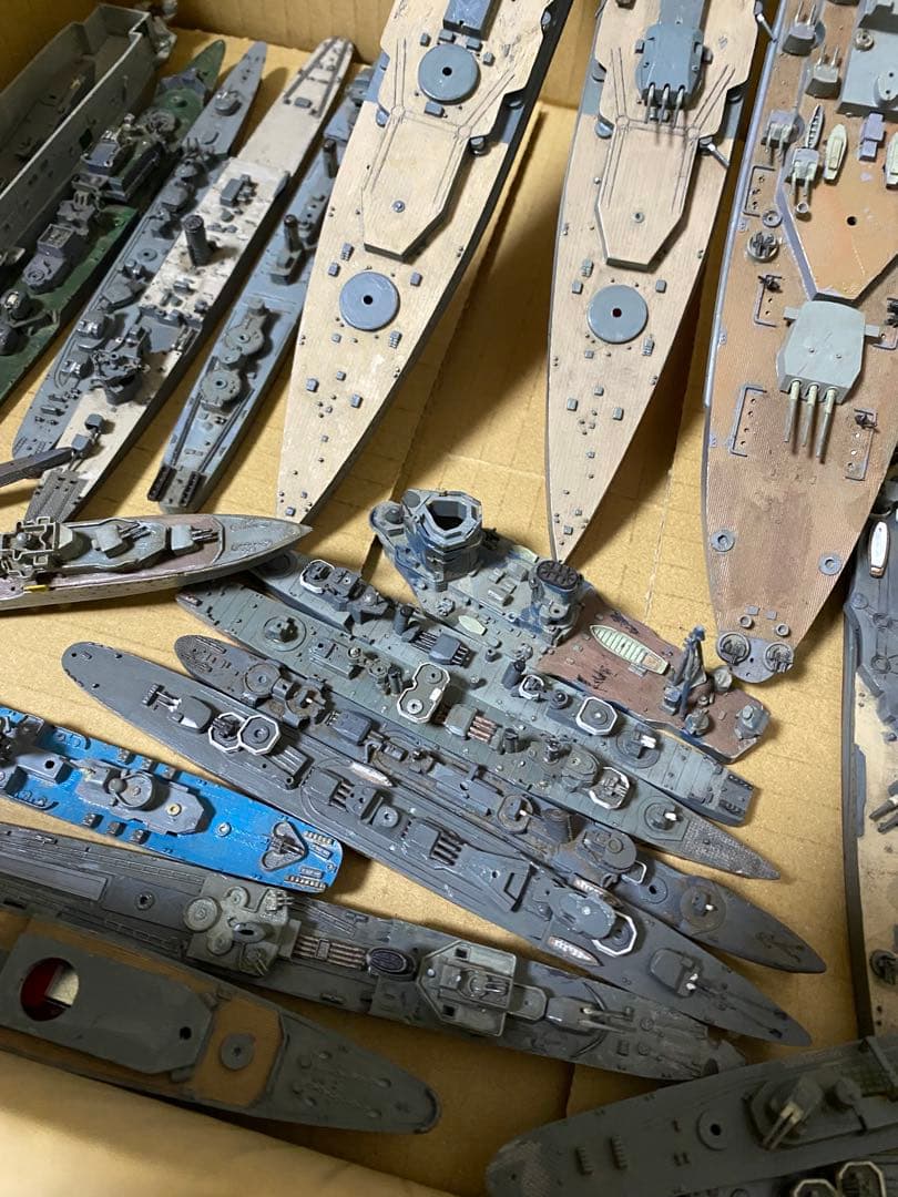 戦艦　軍艦　ジャンク　プラモデル　模型　ウォーターライン　戦艦まとめ　ミリタリー