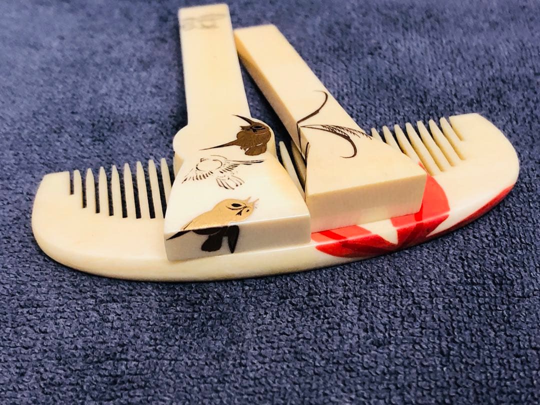 簪 かんざし　天然素材　和装小物　象嵌　簪 かんざし　アンティーク　時代物 美品