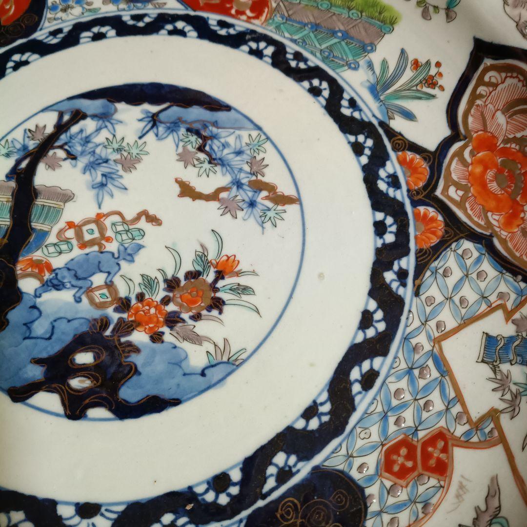 古伊万里 　大皿　飾皿　直径約４１cm　２個セット 木箱あり