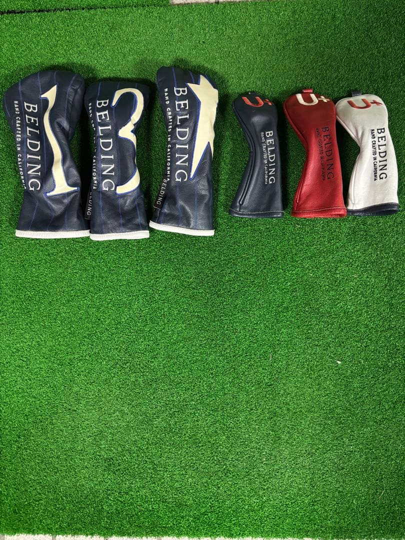 希少ベルディング BELDING マリーン キャディバッグ 、ヘッドカバーセット