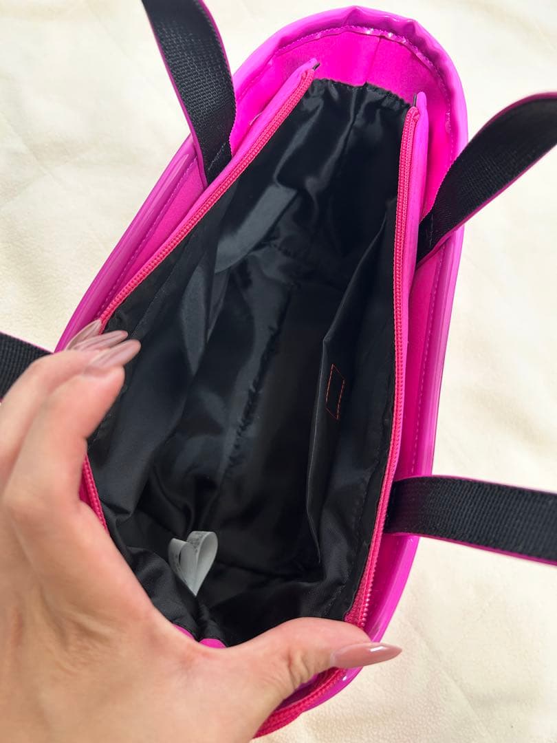 ピンク トートバッグ arc ロゴ入り アルチビオ