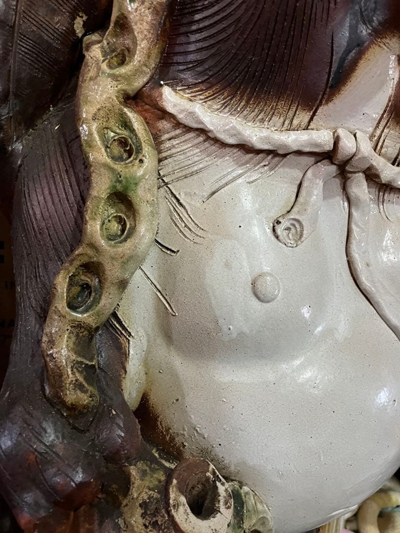 信楽焼　たぬき　狸　特大　置物　陶器