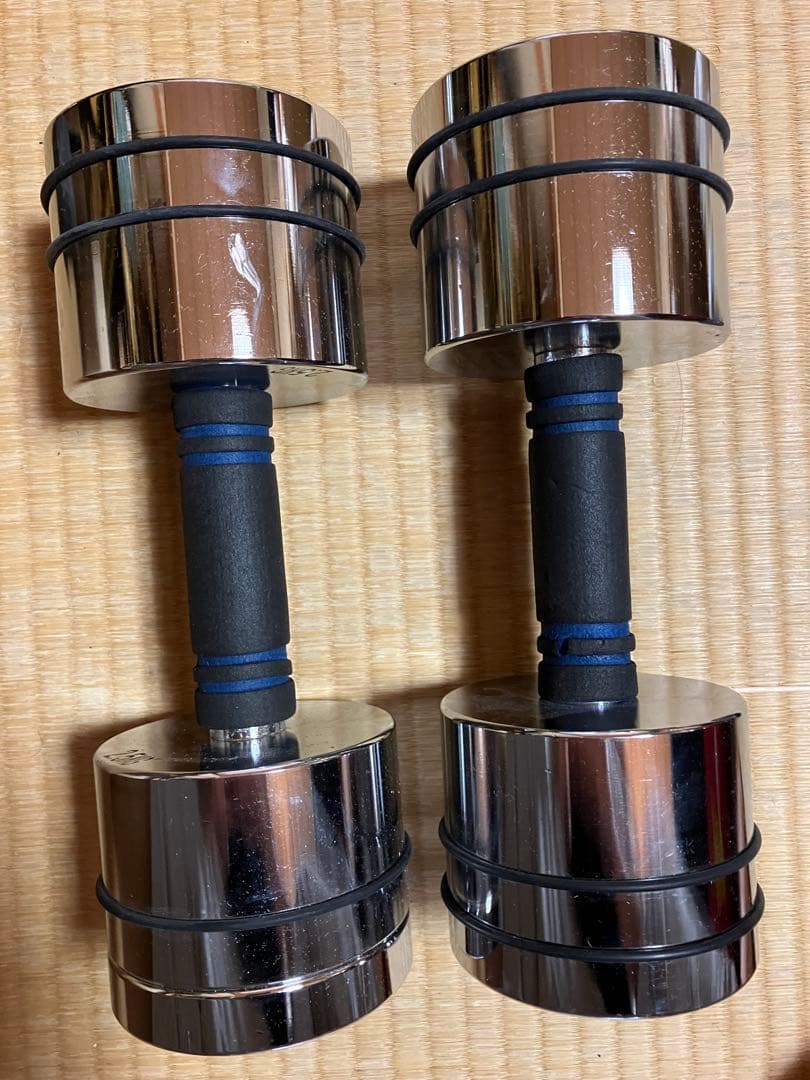 クロームダンベル 10kg×2個　可変式ダンベル