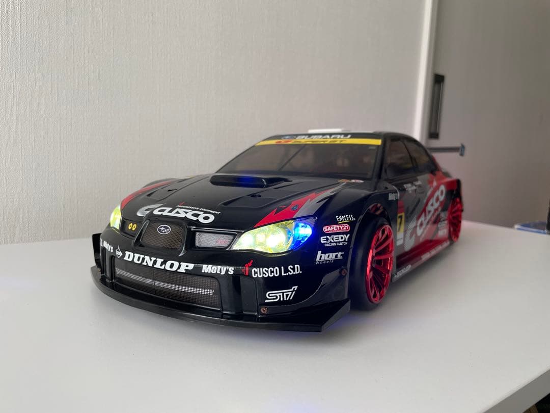 GW中で販売終了 スバルインプレッサ　クスコ(絶版品)ボディのみ　タミヤLED付
