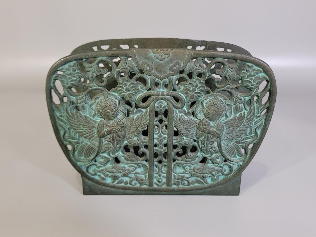 仏教美術 華鬘 引き出し付 経文立 珍品