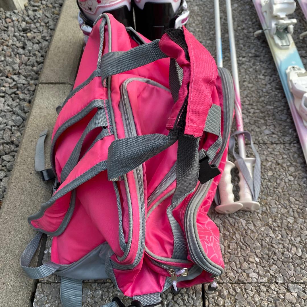ピンク スキーセット スキーブーツ バッグ付き
