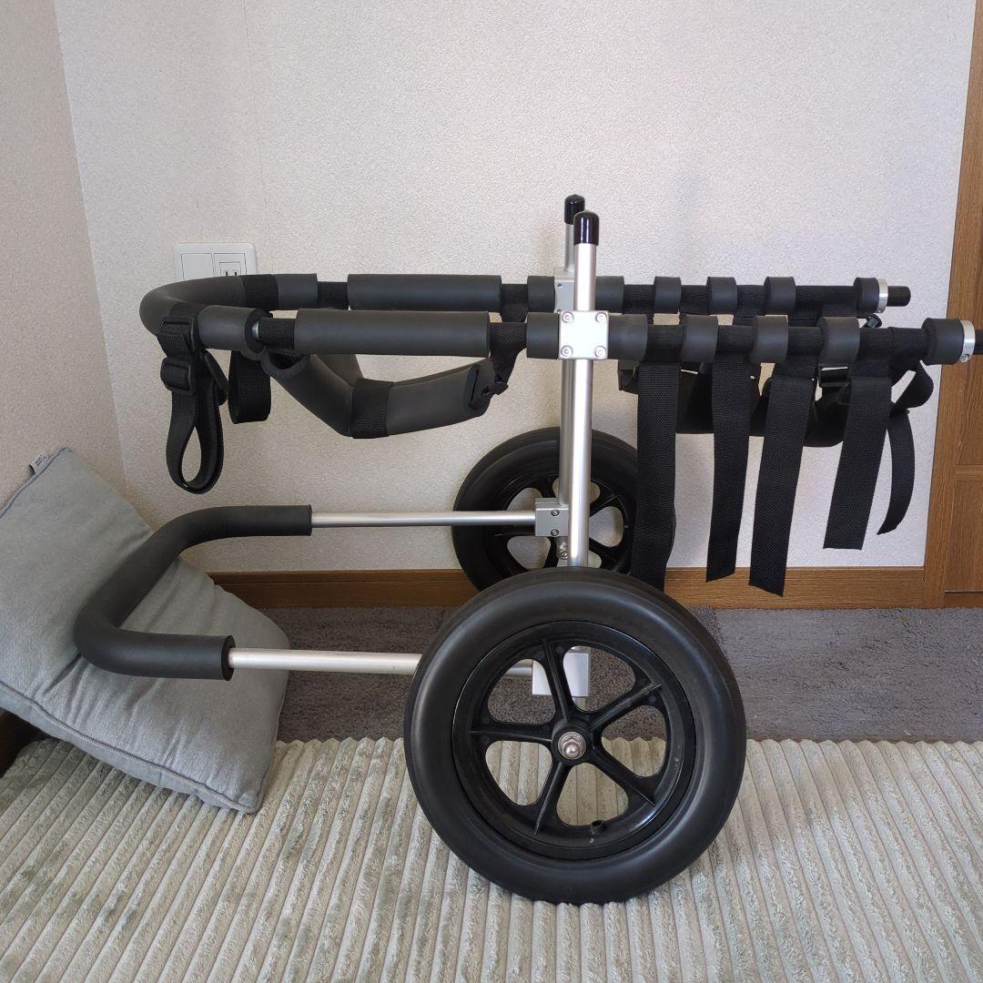 【美品】大型犬用・アルミ車いす ブラック