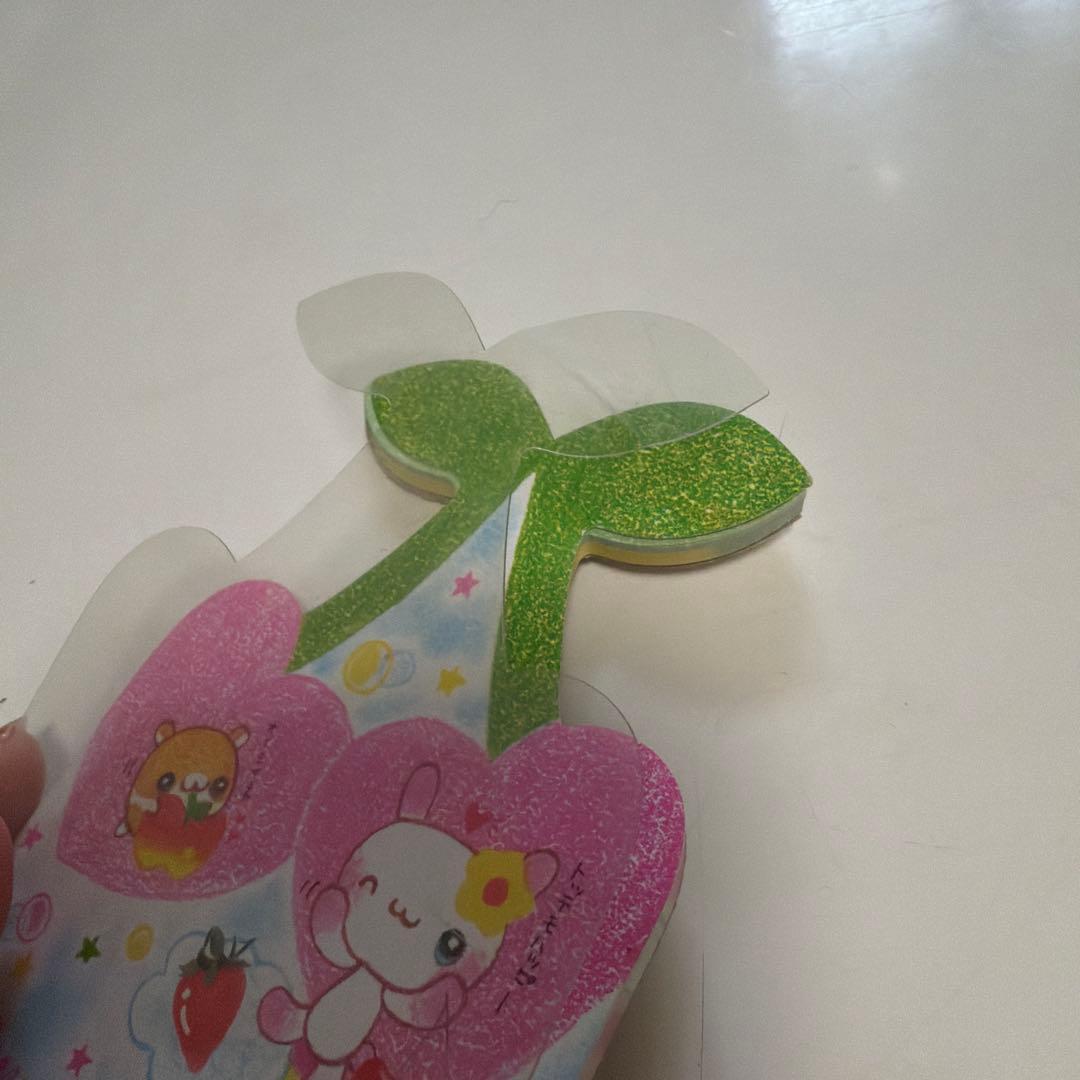 平成レトロ　平成女児　キャラクターダイカットメモ帳　ハムスター　うさぎ