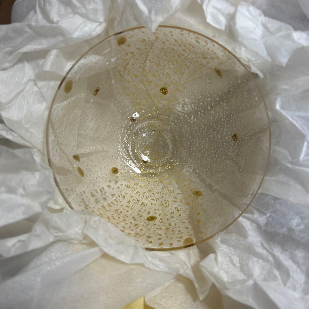 作家　ガラス作家　堀口幸子　金箔琥珀散 玻璃茶碗　茶道　抹茶椀