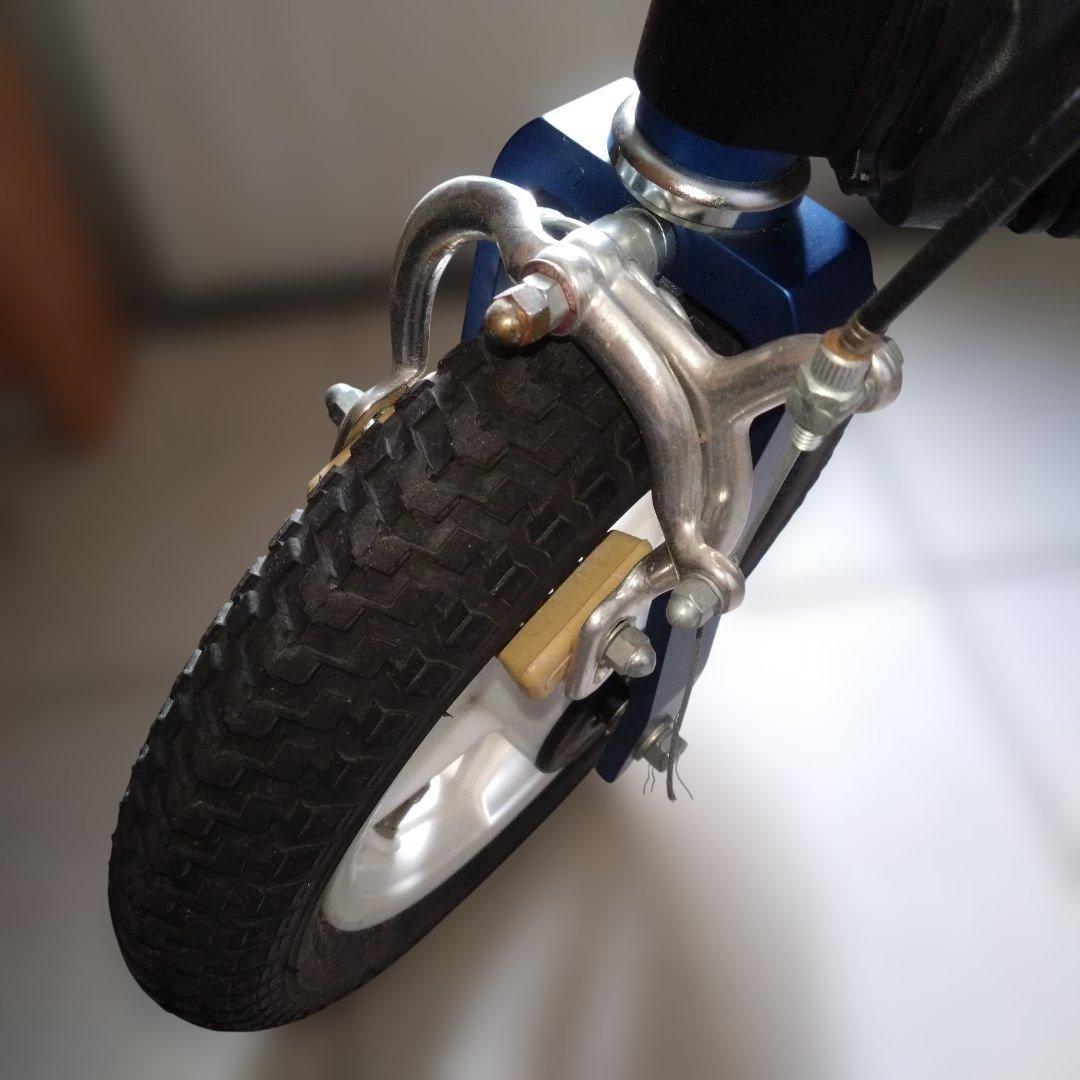 MicroBike 折りたたみ自転車　 ブルー　 ベルトドライブ　12インチ