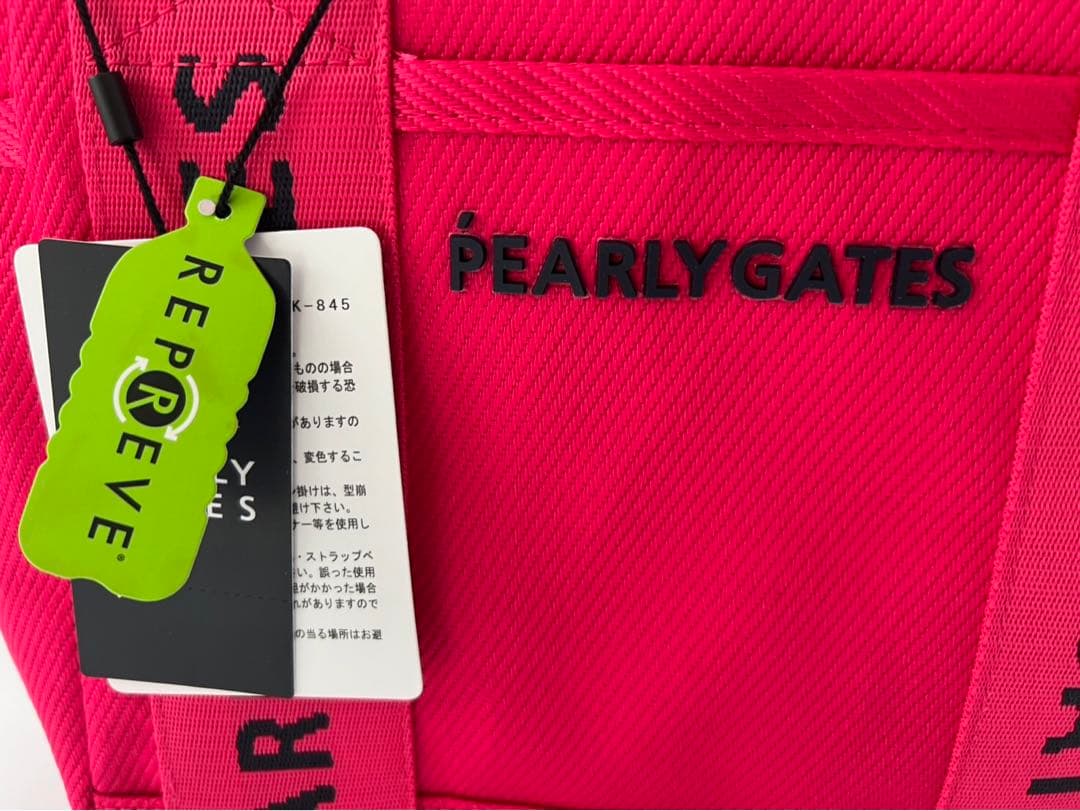 PEARLY GATES ピンク トートバッグ　カートバッグ　ラウンドバッグ