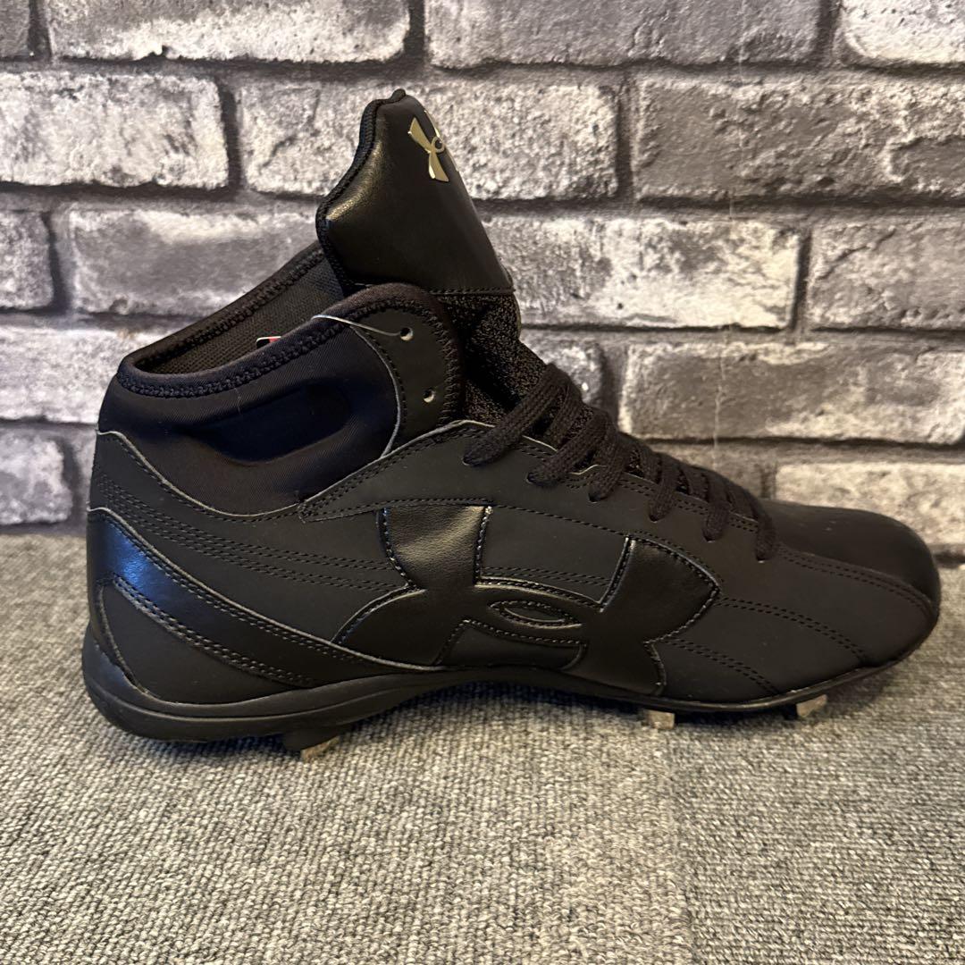 アンダーアーマー 野球スパイク ミッドカット 黒27.5