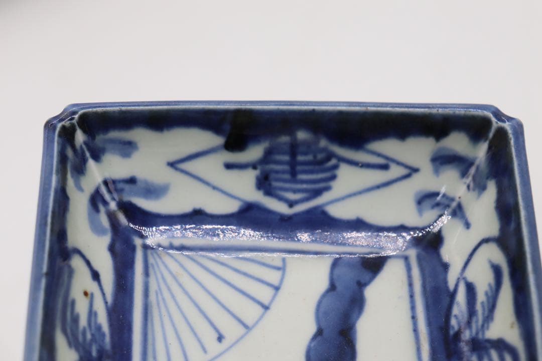 江戸　伊万里染付長皿2点　送料込み0325