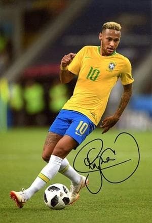 サッカー　ネイマール ブラジル代表  証明書付き直筆サイ入りンフォト