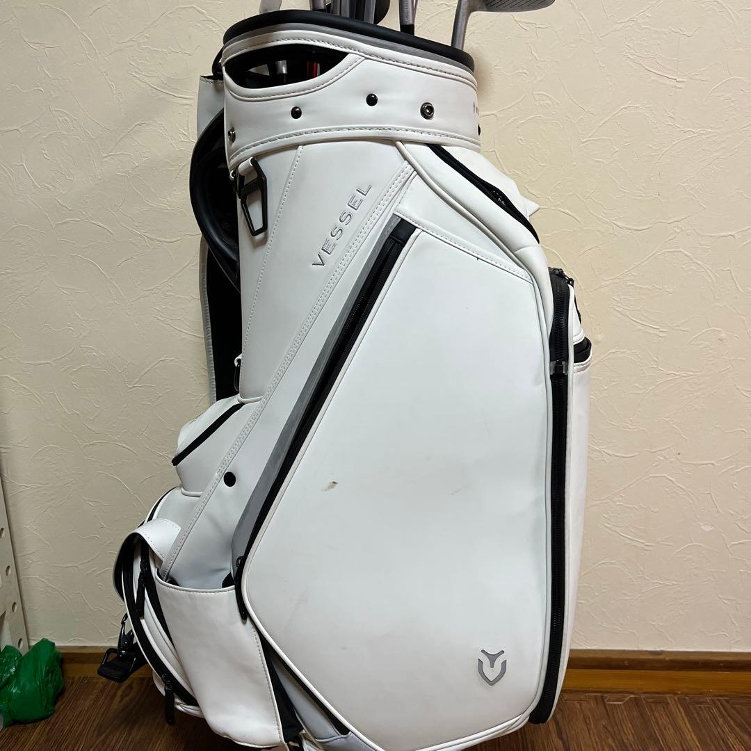 Vessel ホワイト ゴルフバッグ