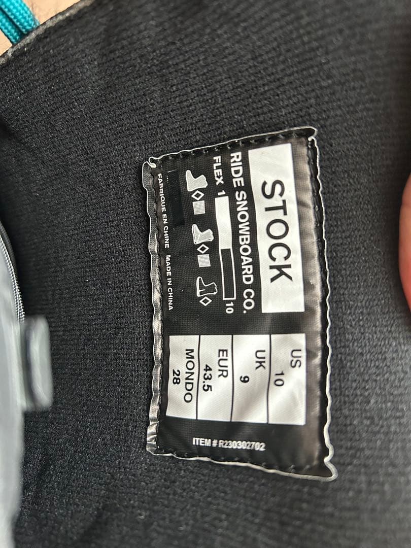 24モデル RIDE STOCK SLATE スノーボード　ブーツ　28.0