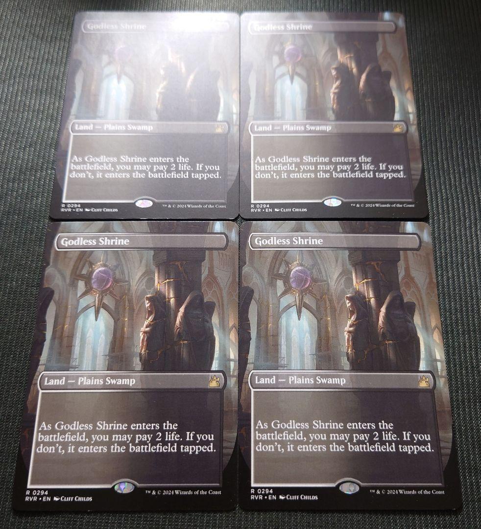 mtg 超稀少 英語版 ボーダーレス 4枚セット 神なき祭殿 rvr