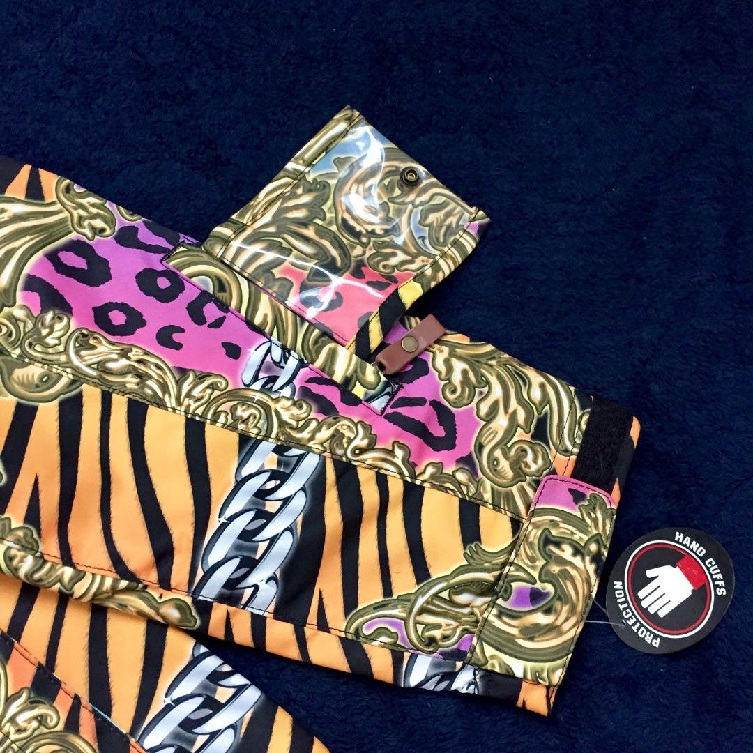 ★定価3.4万★高機能♪女性 M ハイブランド風 鎖柄 スノーボードウェア