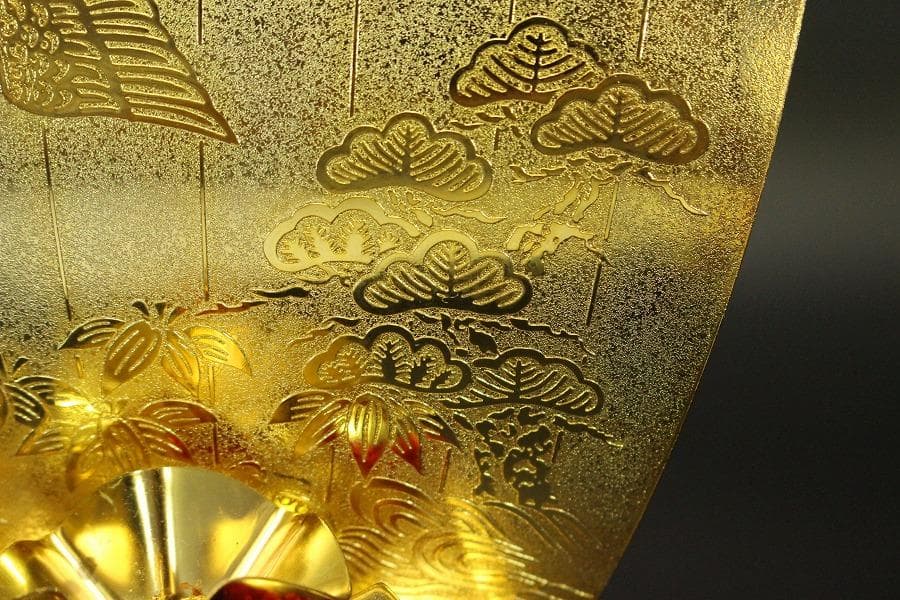 鍍金 宝舟 吉祥飾 置物(ZE411)