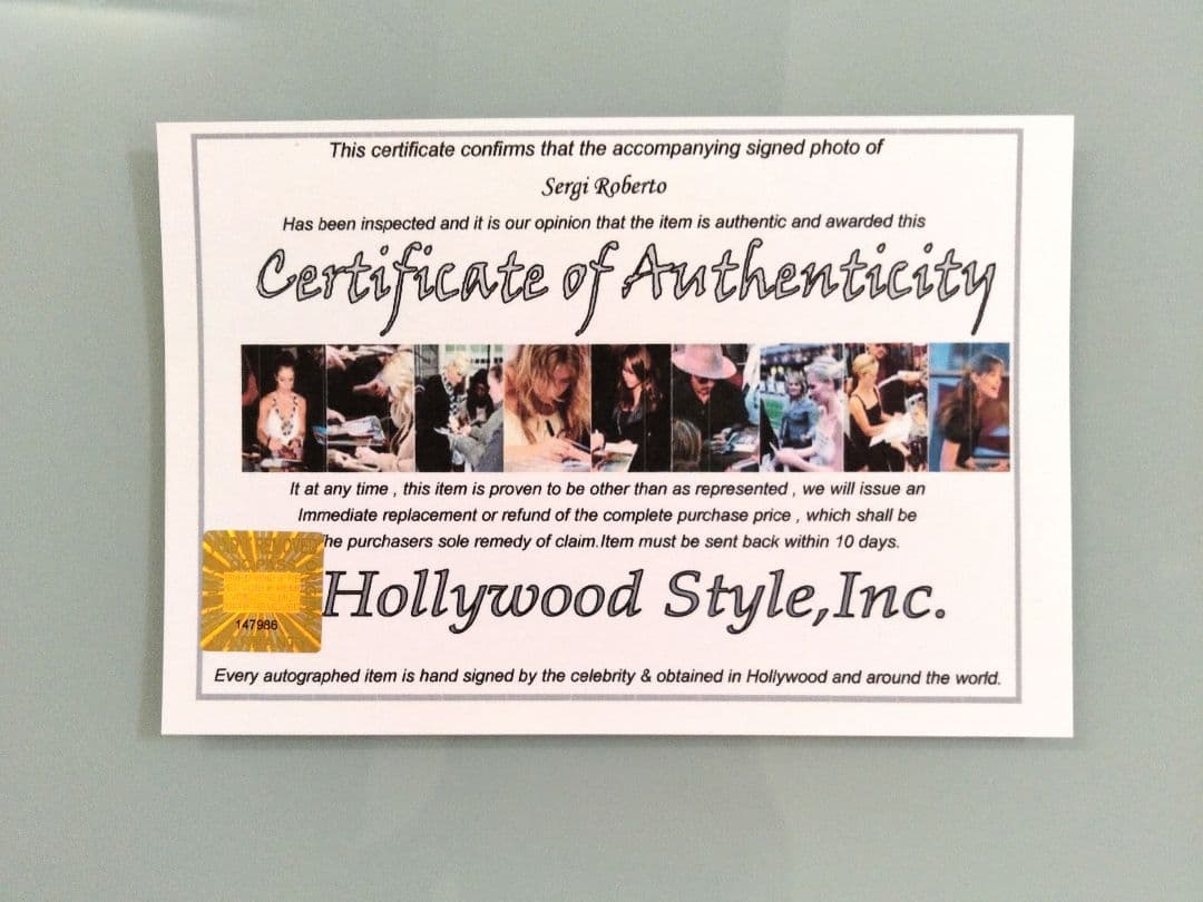 セール中…セルジ・ロベルト直筆サイン入り大型写真…Sergi Roberto…
