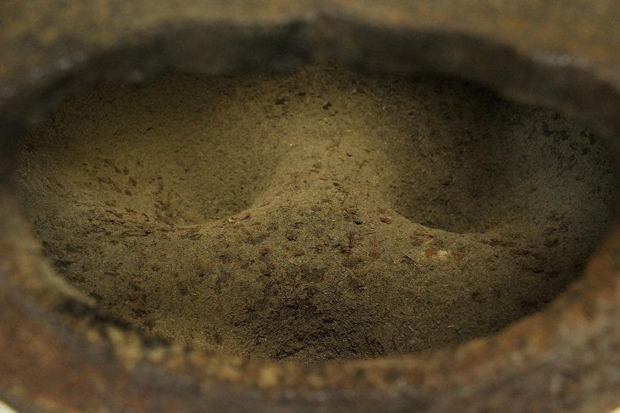 茶道具 鬼面風炉釜 平丸釜 環付 706