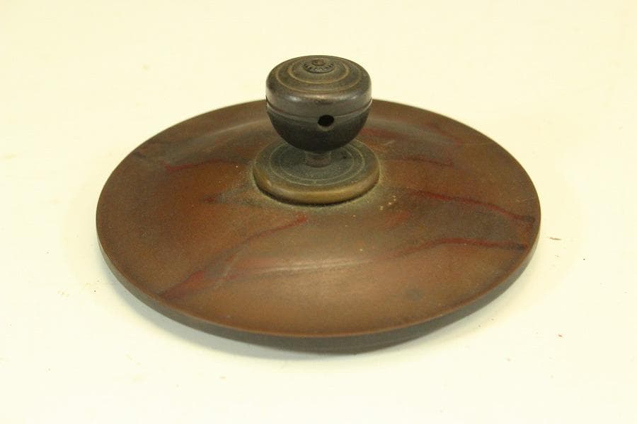 茶道具 鬼面風炉釜 平丸釜 環付 706