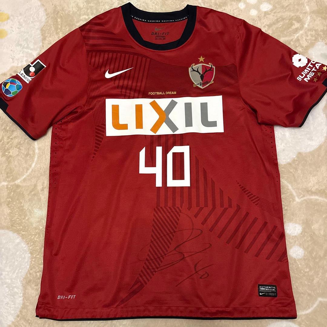 鹿島アントラーズ 2011年 ユニフォーム 40 小笠原満男 サイン入り XXL