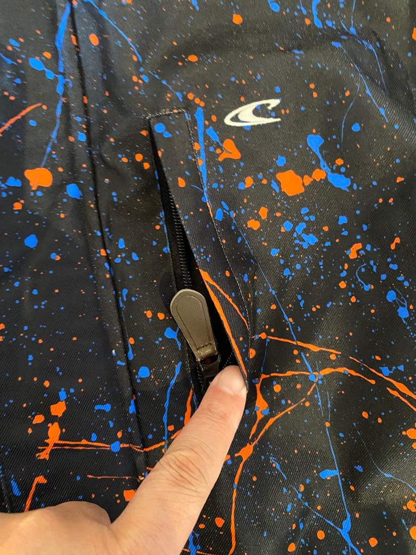 子供用(小学高学年〜)スキーウェア 黒 青 オレンジ スプラッター