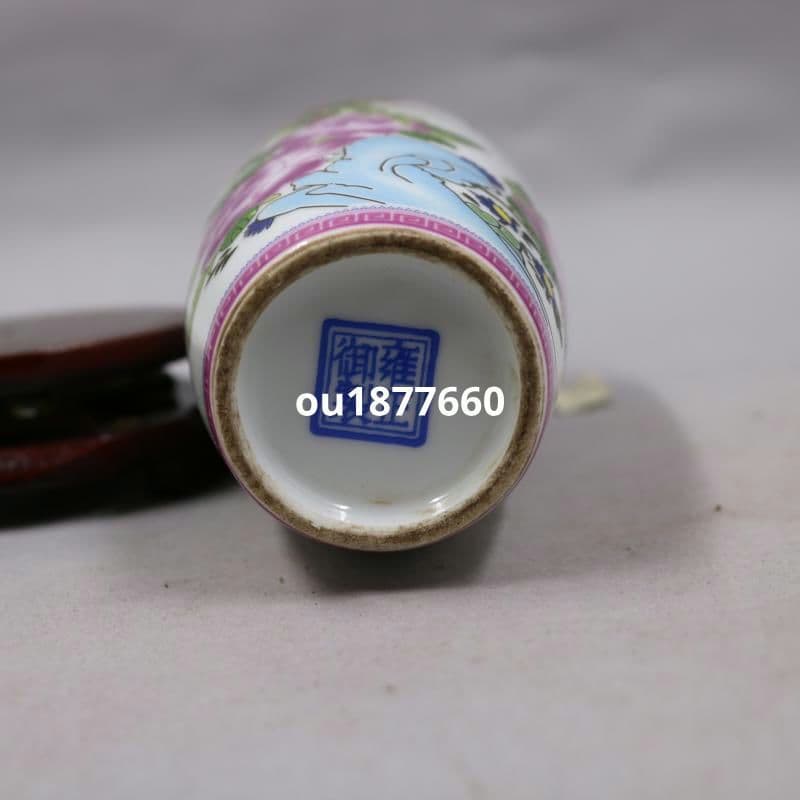 パステルインコ花鳥吉祥紋花瓶 景徳鎮 陶磁器 装飾品 現代工芸品 美術品 置物