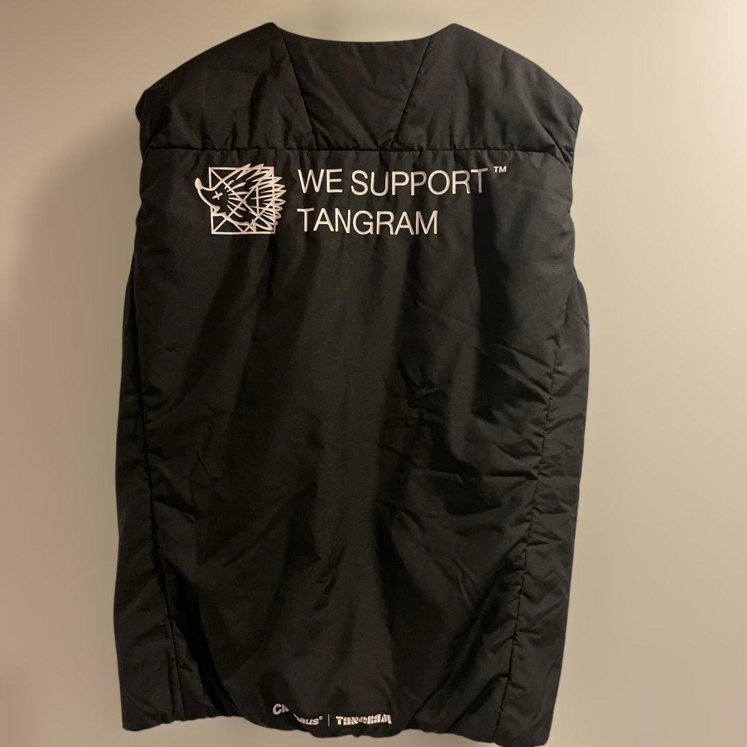 【美品】clubhouse×TANGRAM ダウンベスト ブラック メンズS