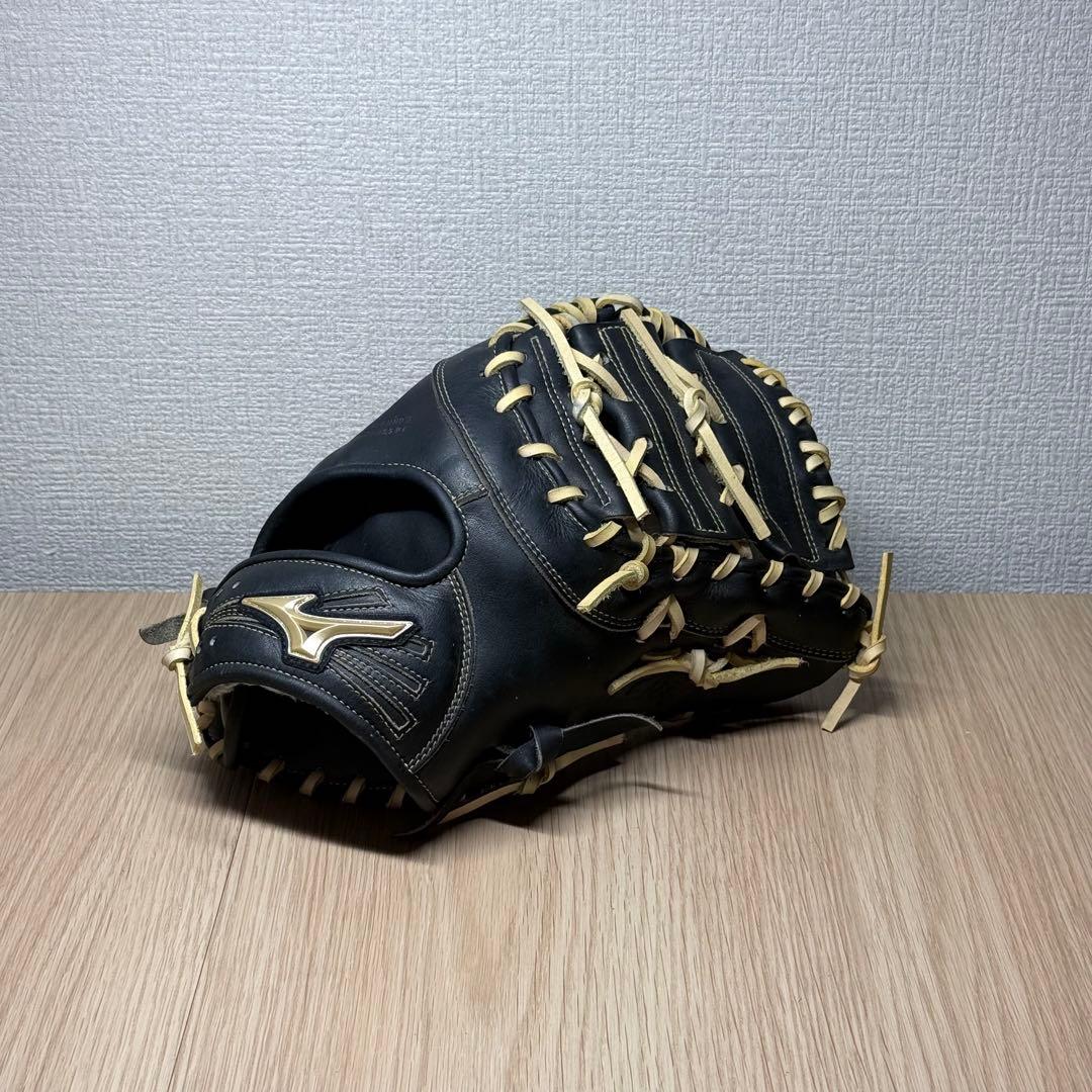 mizuno global elite 軟式ファーストミット 小指2本 クロス締