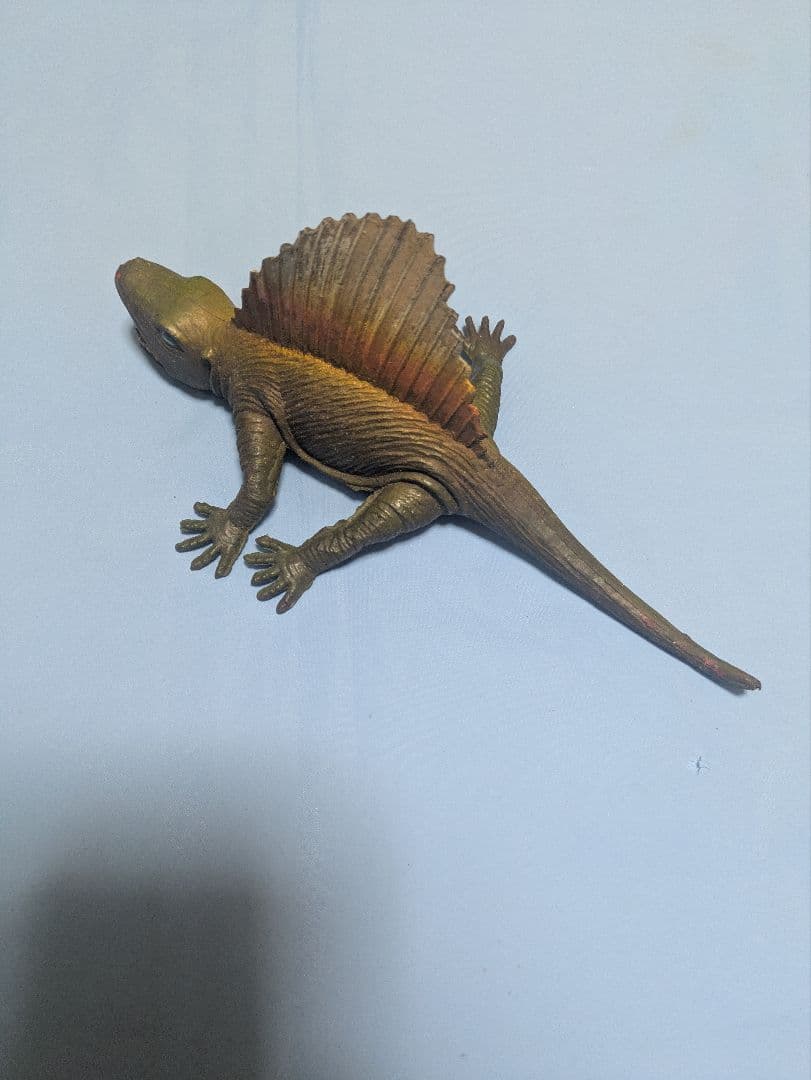 ディメトロドン 恐竜 昔のソフビ フィギュア Made in Hong Kong