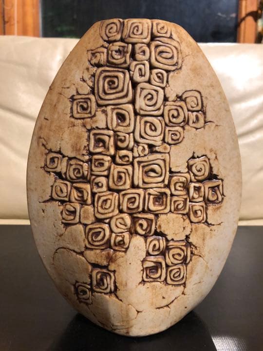 マレーシア作家　TENMOKU POTTERY 天目　フラワーベース　花器