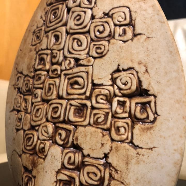 マレーシア作家　TENMOKU POTTERY 天目　フラワーベース　花器