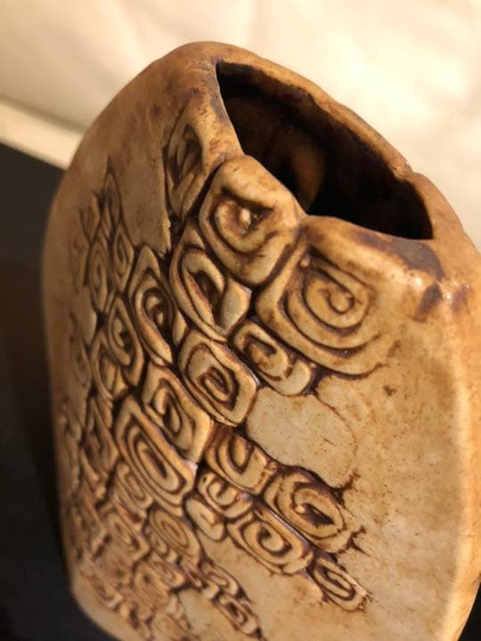 マレーシア作家　TENMOKU POTTERY 天目　フラワーベース　花器