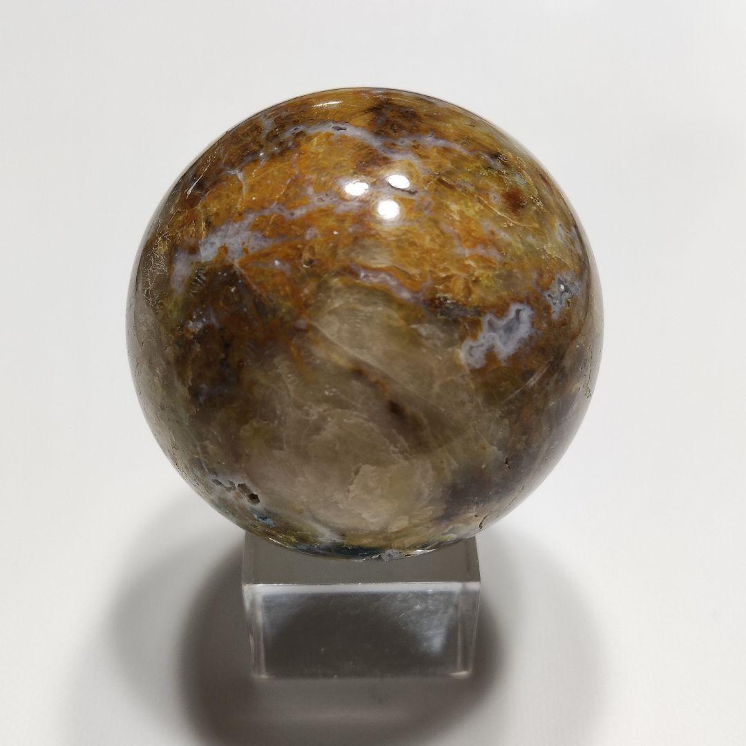 パワーストーン　　穴開きジャスパー　丸玉　直径5.5cm　196g　No.376