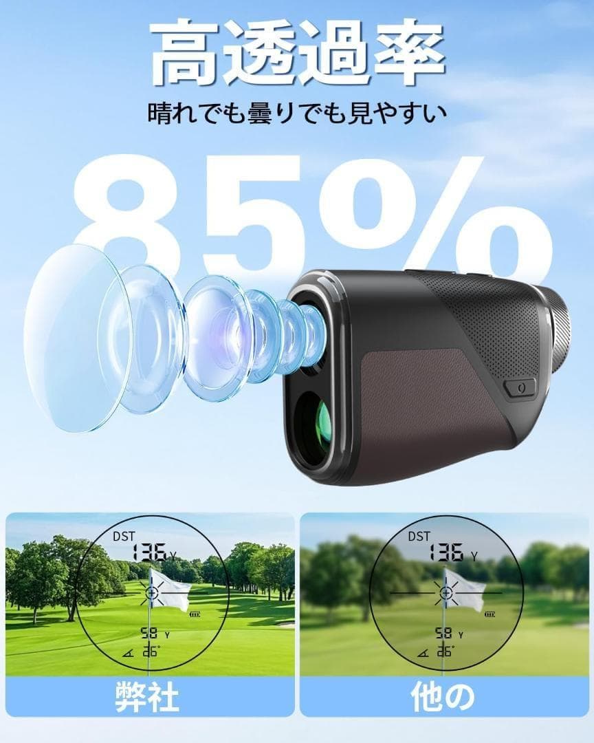 【M3161-97-70】ゴルフ 距離計 小型 122ｇ　85%高透過レンズ
