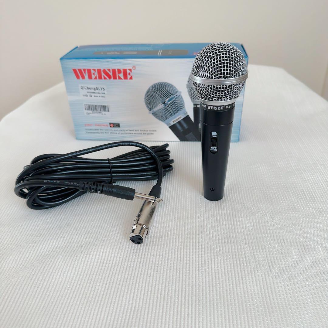 ✨美品✨WEISIRE ダイナミックマイク 本体とケーブル付き