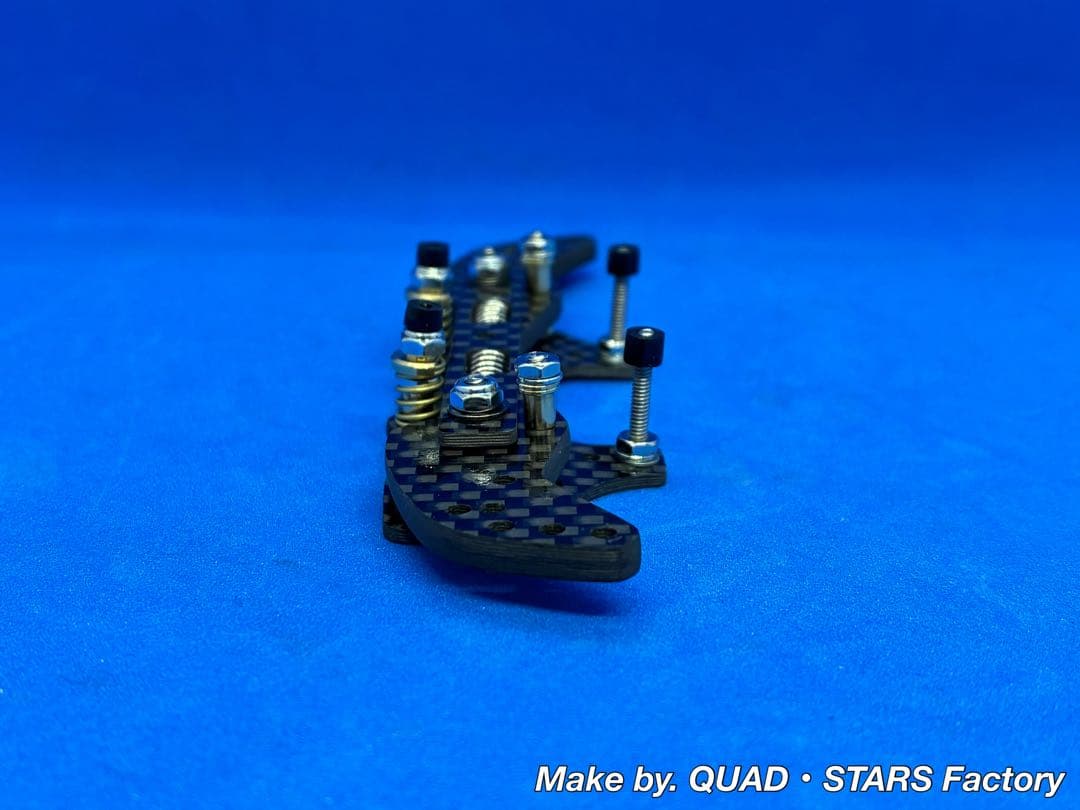 【ミニ四駆・MS用】2軸ATスライドダンパー　ブラックアウト／フルカーボン