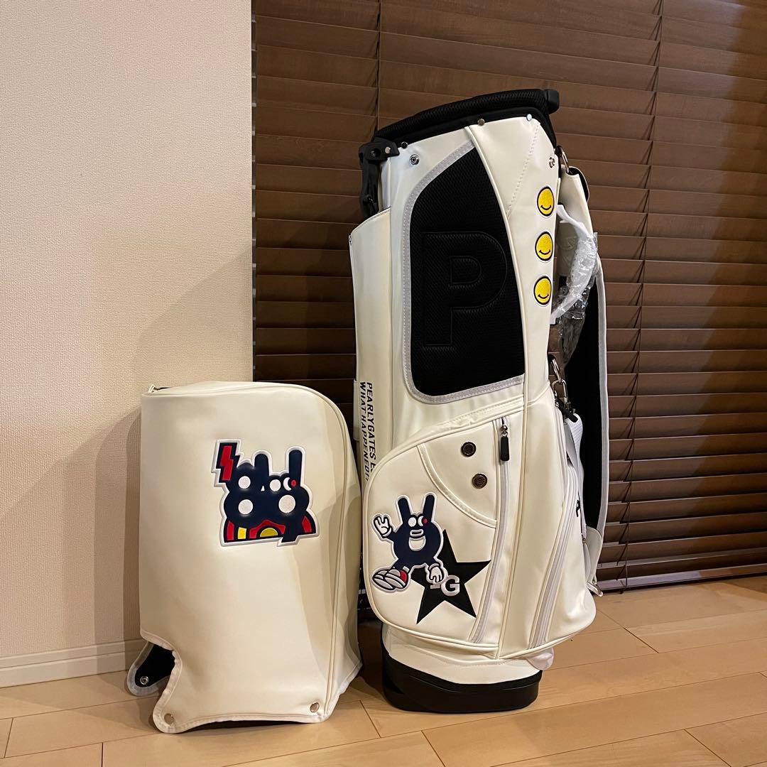 【即発送】PEARLY GATESパーリーゲイツ キャディバッグ ゴルフバッグ白