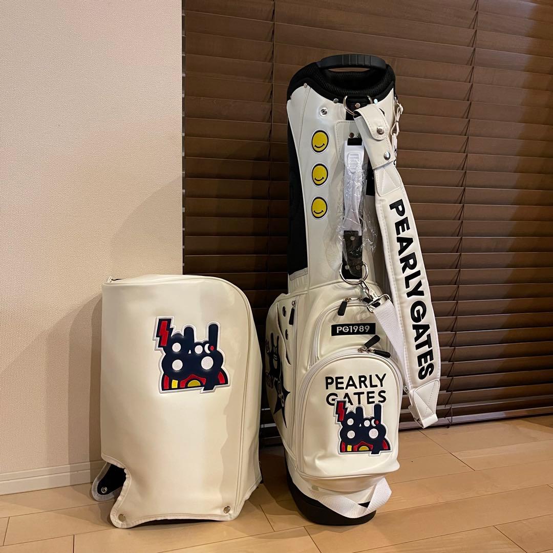 【即発送】PEARLY GATESパーリーゲイツ キャディバッグ ゴルフバッグ白