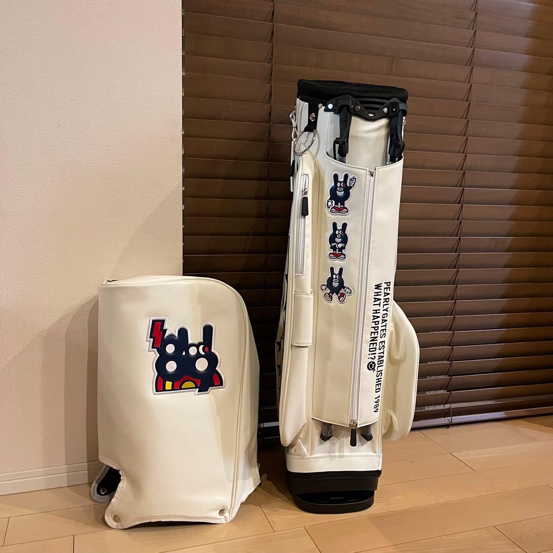 【即発送】PEARLY GATESパーリーゲイツ キャディバッグ ゴルフバッグ白