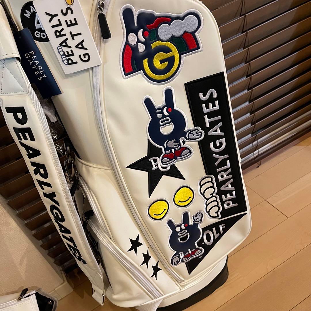 【即発送】PEARLY GATESパーリーゲイツ キャディバッグ ゴルフバッグ白