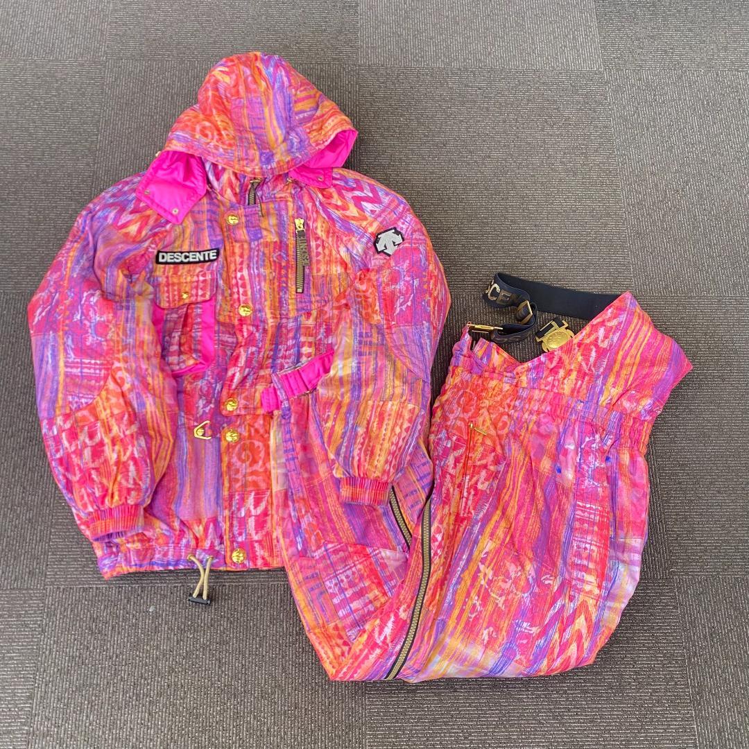 DESCENTE デサント OGASAKA SKI オガサカウェア 上下 ピンク