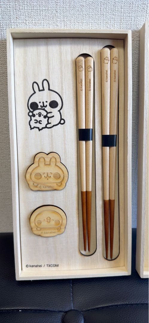 カナヘイの小動物箸、箸置きセット廃盤品