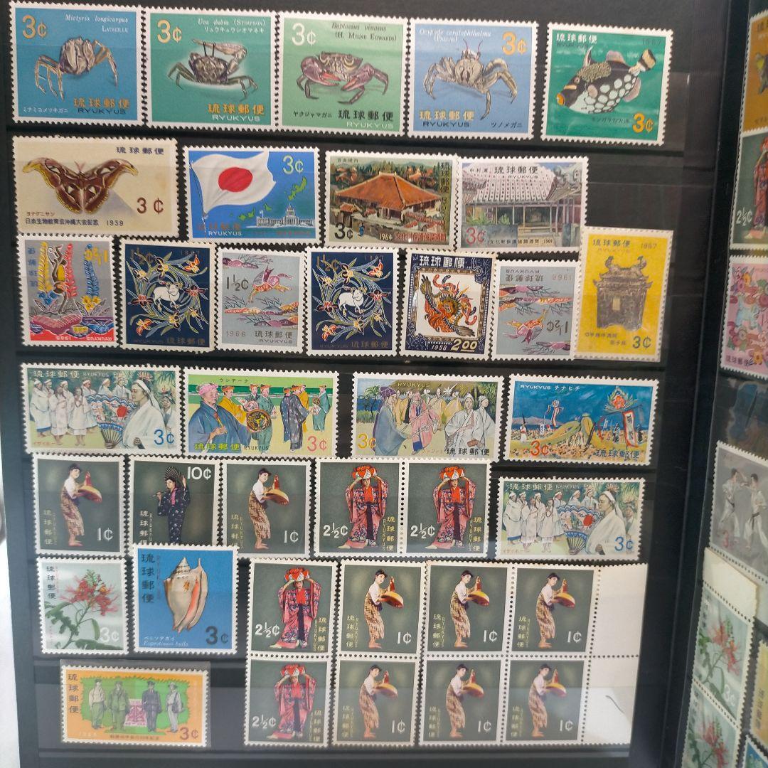 2443 琉球切手 大量16ページ分約620枚全て未使用 アルバム付き