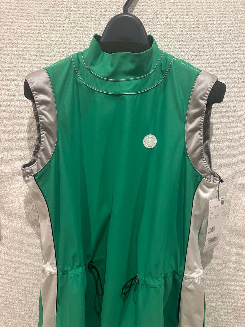 ランバンスポール　グリーン ノースリーブ ワンピース サイズ40