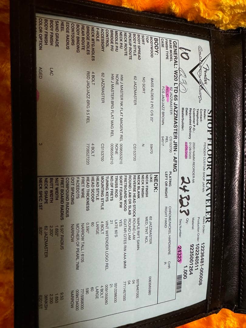 ギター FENDER CUSTOM SHOP Jazzmaster LTD65