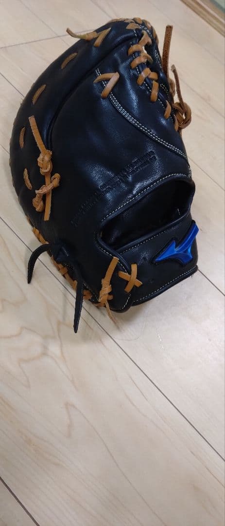 ミズノ 軟式グローブ 黒/茶　ファーストミット